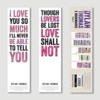 Dylan Thomas Bookmarks Pack 2