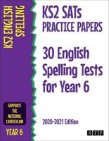 10-Minute English Grammar, Punctuation and Spelling Tests for Year 6. Book I