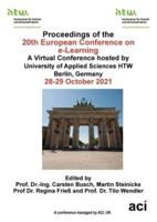 ECEL 2021 Proceedings of the 20th European Conference on e-Learning