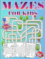 Mazes For Kids Ages 4-8:  Puzzle book for Kids ages 3-5,6-8  Fun and Challenging Mazes for Boys and Girls    Workbook for Children: Games and Problem-Solving