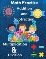 Math Practice with Addition, Subtraction, Multiplication & Division Grade 3-5: Math Worksheets with 2000+ Problems for Kids