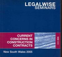 Current Concerns in Construction Contracts