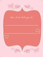 Bookplates - Pink Butterfly 12Pk