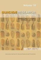 SUICIDERESEARCH: SELECTED READINGS Volume 10