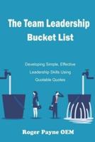 The Team Leadership Bucket List