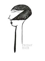 Friday Hair: Large Blank Notebook