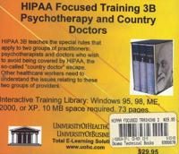 HIPAA Focused Training 3B CD