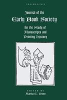 Journal of the Early Book Society Vol 21