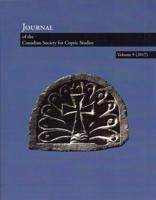 Journal of the Canadian Society for Coptic Studies Volume 9 (2017)