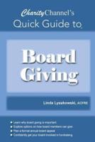 CharityChannel's Quick Guide to Board Giving