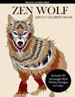 Zen Wolf Coloring Book for Adults