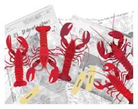 New England Lobsters on Newspaper Art Print 11X14