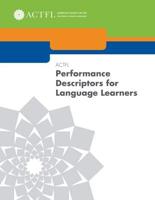 ACTFL Performance Descriptors for Language Learners
