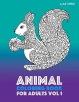 Animal Coloring Book For Adults Vol 1