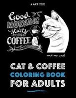 Cat & Coffee Coloring Book For Adults