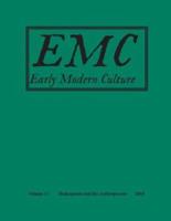 Early Modern Culture: Vol. 13