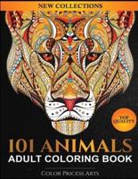 101 Animals Adult Coloring Book