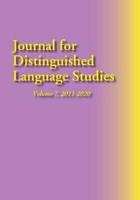 Journal for Distinguished Language Studies, Vol. 7, 2011-2020