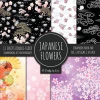 Japanese Flowers Scrapbook Paper Pad 8x8 Scrapbooking Kit for Papercrafts, Cardmaking, Printmaking, DIY Crafts, Floral Themed, Designs, Borders, Backgrounds, Patterns