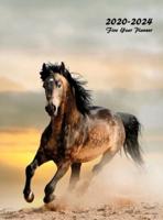 2020-2024 Five Year Planner: Five Year Monthly Planner 8.5 x 11 with Hardcover (Wild Stallion)