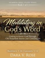 Meditating in God's Word Numbers Bible Study Series   Book 1 of 1   Numbers 1-36   Lessons 1-12 : Getting to Know God Through Old Testament Stories and Genealogies