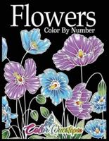 Flowers Color by Number: Coloring Book for Adults - 25 Relaxing and Beautiful Types of Flowers
