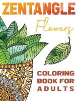 Zentangle Flowers Coloring Book For Adults