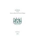 Journal of the American Research Center in Egypt, Volume 59