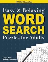 Easy and Relaxing Word Search Puzzles for Adults