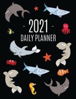 Funny Shark Planner 2021: Keep Track of All Your Daily Appointments!   Beautiful Weekly Agenda Calendar with Monthly Spread Views   Cool Marine Life Ocean Water Fish Monthly Scheduler   For Achieving Year Goals, School, College, Work, or Office