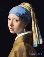 Girl With a Pearl Earring Planner 2021: Johannes Vermeer Daily Agenda: January - December   Artistic Weekly Scheduler with Dutch Master Painting   Pretty Amsterdam Art Year Organizer   For Monthly Appointments, Family, School, Office Meetings, Work, Goals