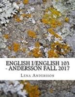 English I - Andersson Fall 2017