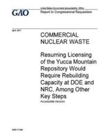 Commercial Nuclear Waste, Resuming Licensing of the Yucca Mountain Repository Would Require Rebuilding Capacity at DOE and NRC, Among Other Key Steps