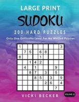 Large Print Sudoku 200 Hard Puzzles