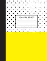Black Polka Dot and Yellow Background - Graph Paper Notebook