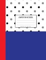 Big Polka Dot and Blue Vivid Background - Graph Paper Notebook