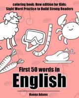 First 50 Words in English Coloring Book