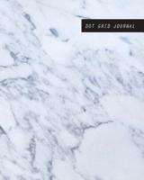 Dot Grid Journal 150 Pages, 8X10 Large Notebook With Clear White Marble Cover