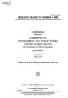 Legislative Hearing to Consider S. 3305