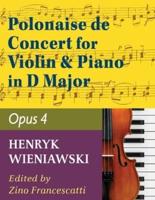 Wieniawski Henryk Polonaise de Concert In D Major Op 4. Violin and Piano by Francescatti International