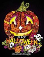 Black Halloween Coloring Book