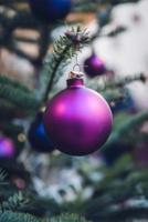 Purple Christmas Ball Ornament