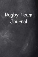 Rugby Team Journal Chalkboard Design
