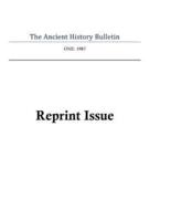 The Ancient History Bulletin Volume One