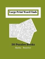 Large Print Word Finds 50 Puzzles Books