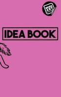 Idea Book / Happy Wolf (Series 1) / Writing Notebook / Blank Diary / Journal / Paperback / Lined Pages Book - 100 Pages / 5" X 8" / Hot Pink Lavender Fuschia