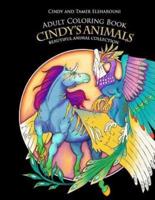 Cindy Animals Adult Coloring Book