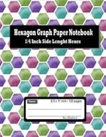 Hexagonal Graph Paper Notebook; 1/4 Inch Side Length Hexes