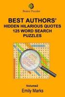 Best Authors' Hilarious Hidden Quotes - 125 Word Search Puzzles