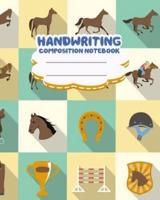 Handwriting Primary Composition Notebook, 8 X 10 Inch 200 Page, Horses Softcover